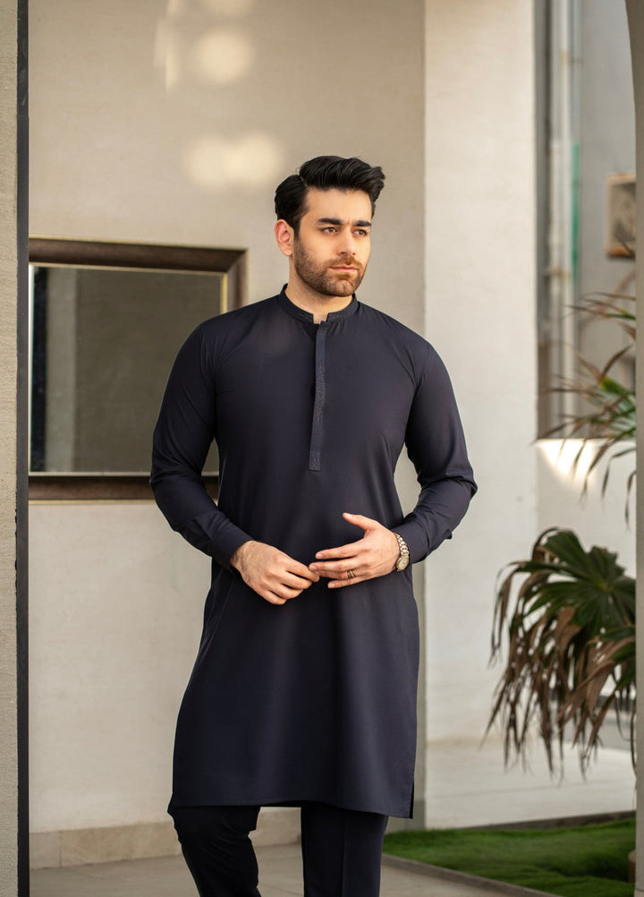 Stylish Garments Mens RTW Embroidered Wash N Wear Kurta Pajama C-10202 Festive Collection