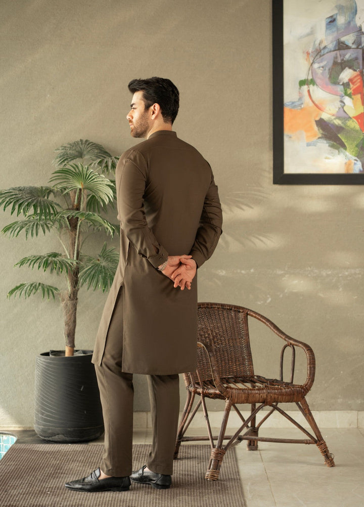 Stylish Garments Mens RTW Embroidered Wash N Wear Kurta Pajama Suit C-10203 Festive Collection