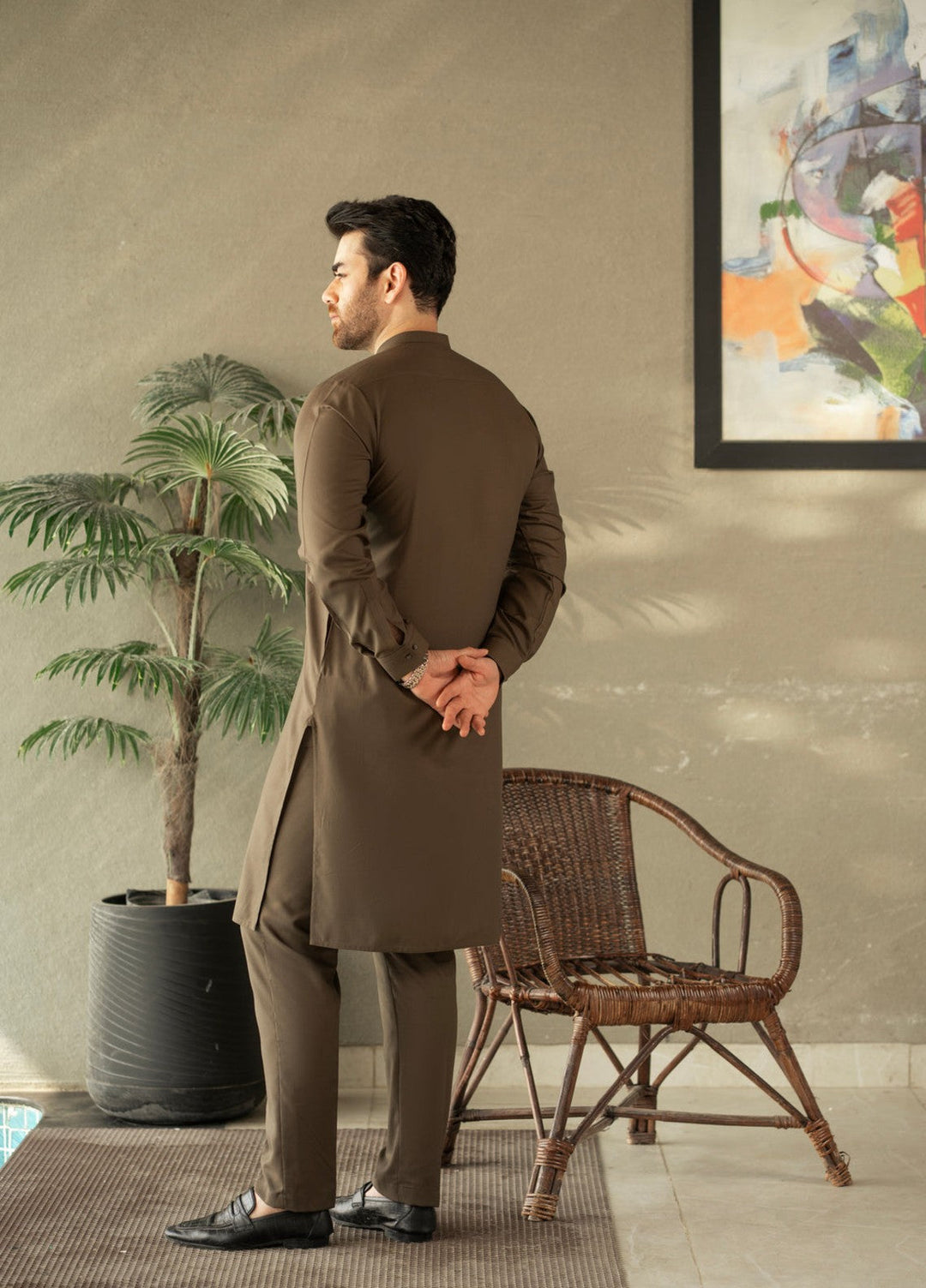 Stylish Garments Mens RTW Embroidered Wash N Wear Kurta Pajama C-10203 Festive Collection