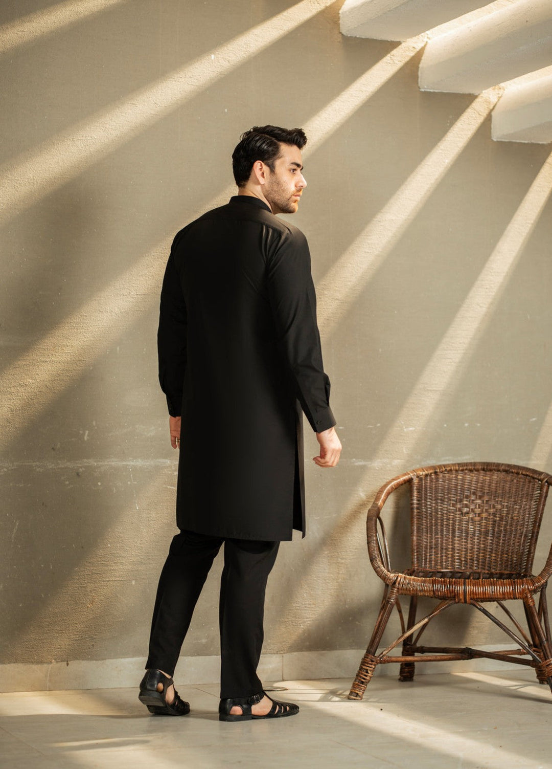 Stylish Garments Mens RTW Embroidered Wash N Wear Kurta Pajama C-10215 Festive Collection