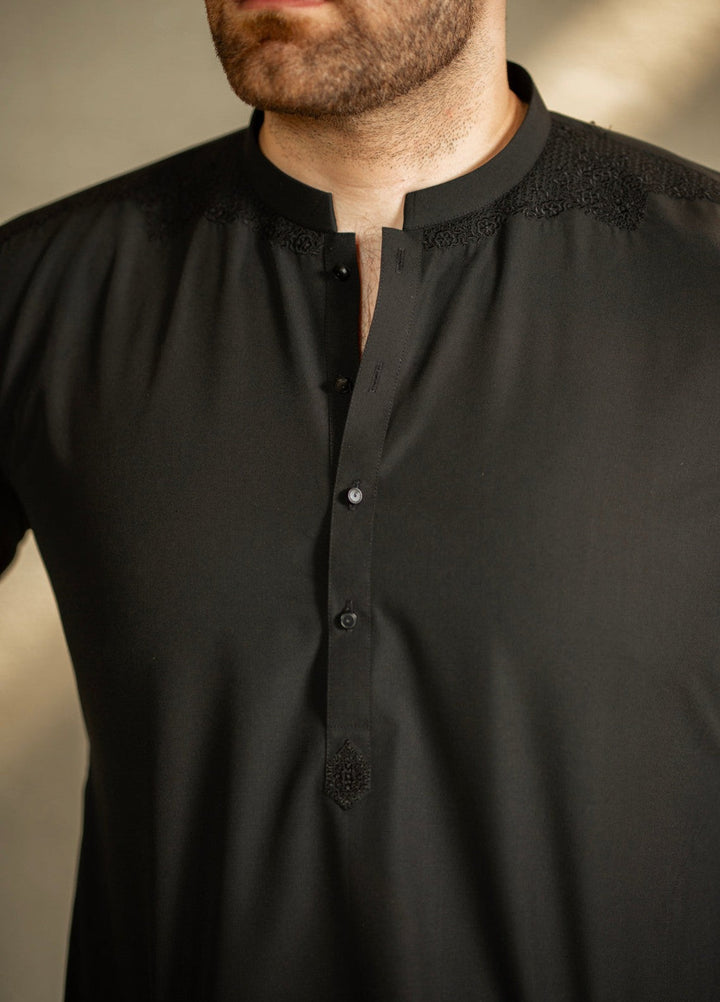 Stylish Garments Mens RTW Embroidered Wash N Wear Kurta Pajama Suit C-10215 Festive Collection