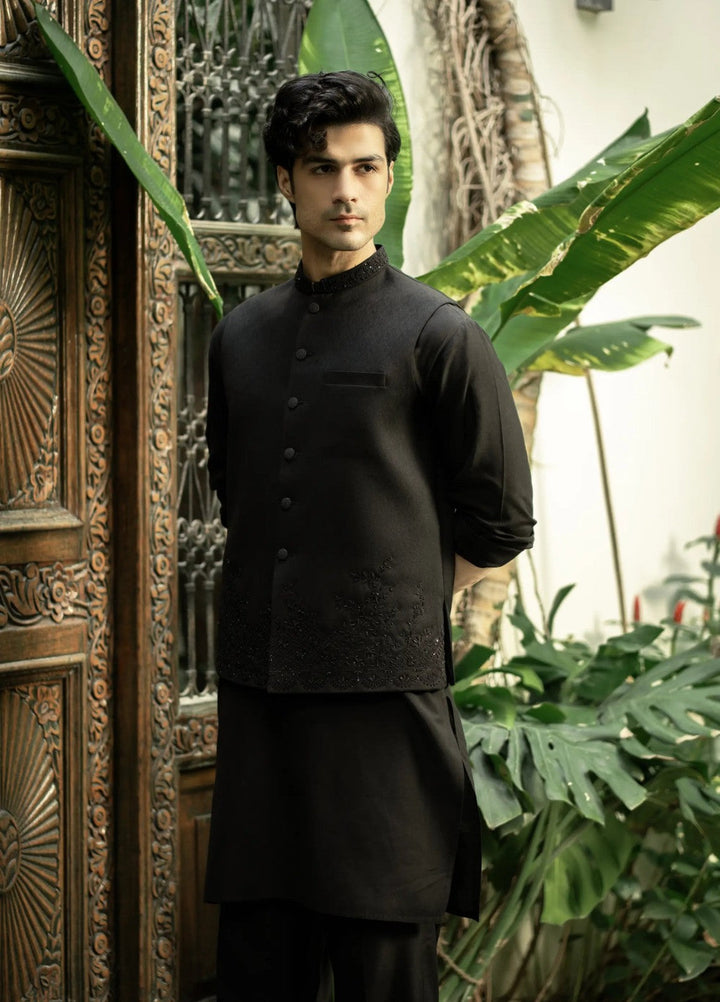 Stylish Garments Mens Waistcoat RTW Embroidered Mesuri Waistcoat Suit W-2963 Festive Collection