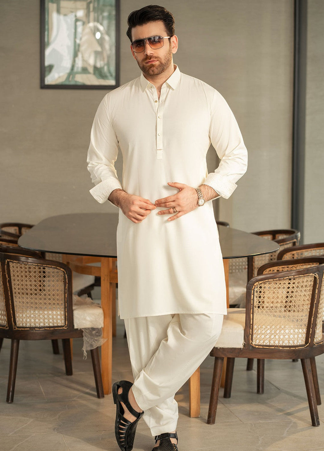 Stylish Garments RTW Embroidered Wash N Wear Kurta Shalwar Suit C-10206 Casual Collection