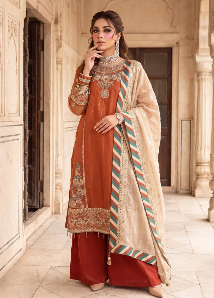 Salitex Unstitched Embroidered Organza 3 Piece Suit SUNS8JI511 Festive Collection
