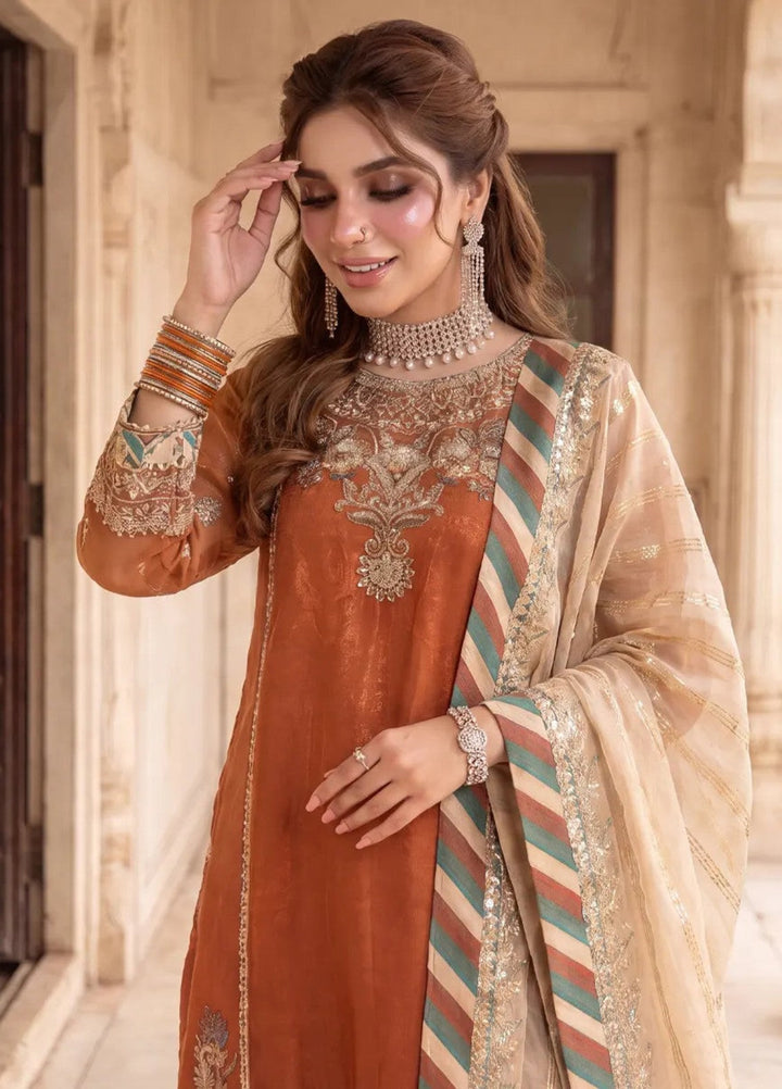 Salitex Unstitched Embroidered Organza 3 Piece Suit SUNS8JI511 - Festive Collection