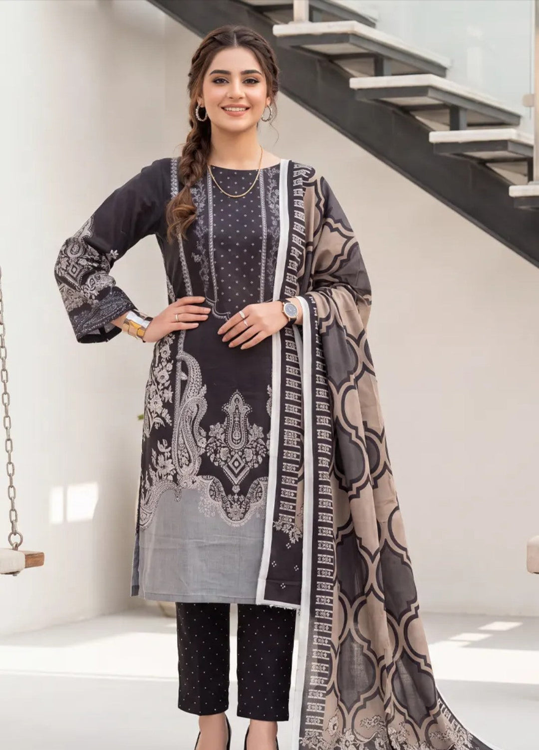 Salitex Unstitched Printed Lawn 3 Piece Suit SUNS8IN1150 Casual Collection