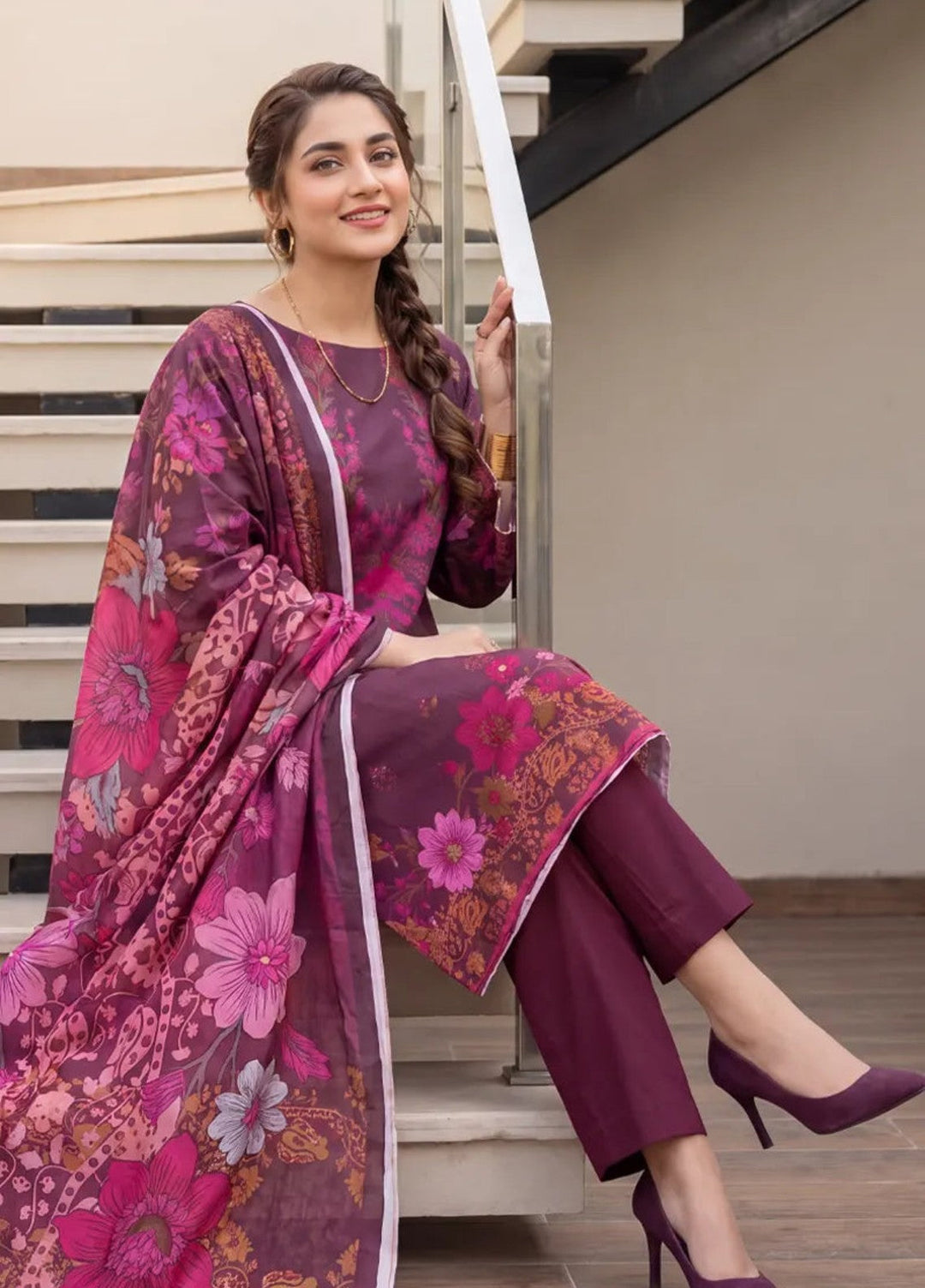 Salitex Unstitched Printed Lawn 3 Piece Suit SUNS8IN1151 Casual Collection
