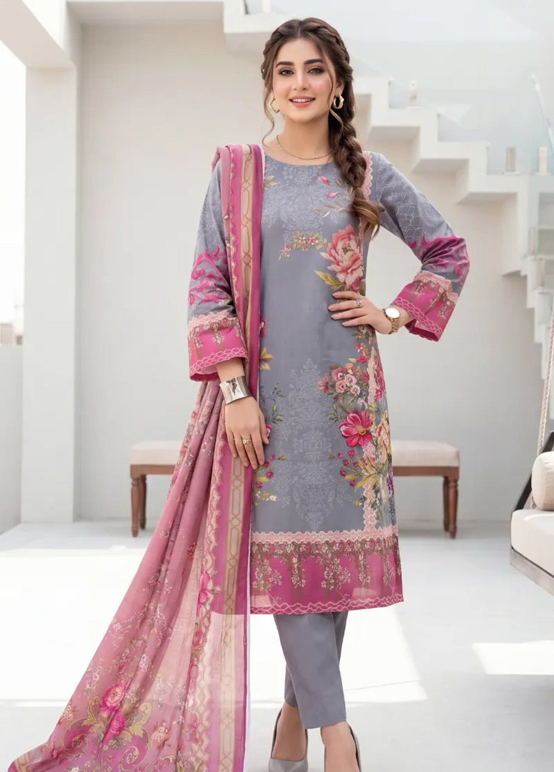 Salitex Unstitched Printed Lawn 3 Piece Suit SUNS8IN1148 Casual Collection