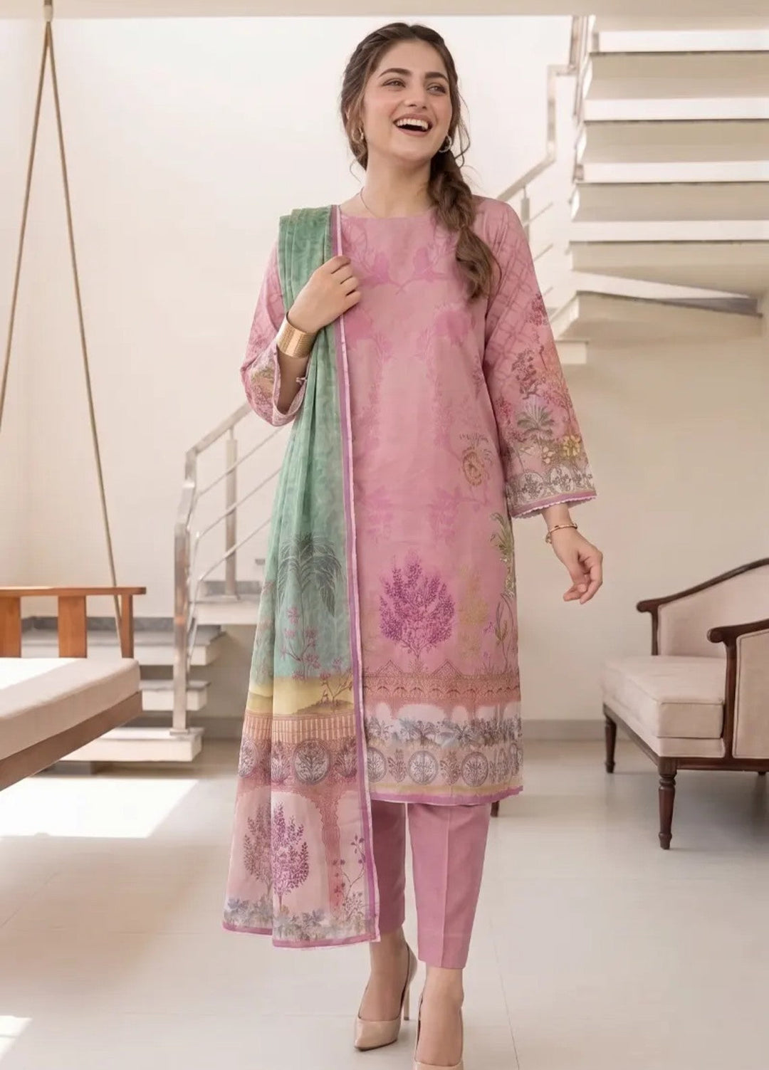 Salitex Unstitched Printed Lawn 3 Piece Suit SUNS8IN1146 Casual Collection