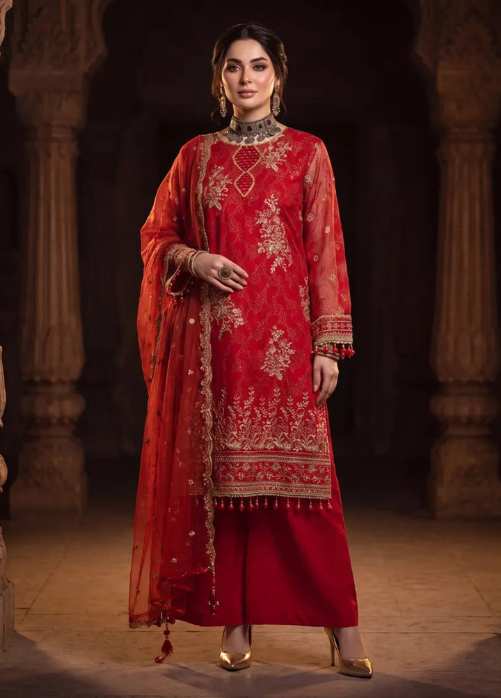 Salitex Unstitched Embroidered Khaadi Net 3 Piece Suit SUNS8JI515 - Festive Collection