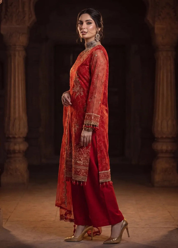Salitex Unstitched Embroidered Khaadi Net 3 Piece Suit SUNS8JI515 - Festive Collection
