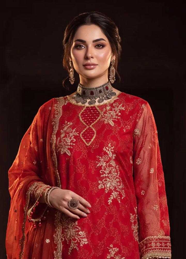 Salitex Unstitched Embroidered Khaadi Net 3 Piece Suit SUNS8JI515 - Festive Collection