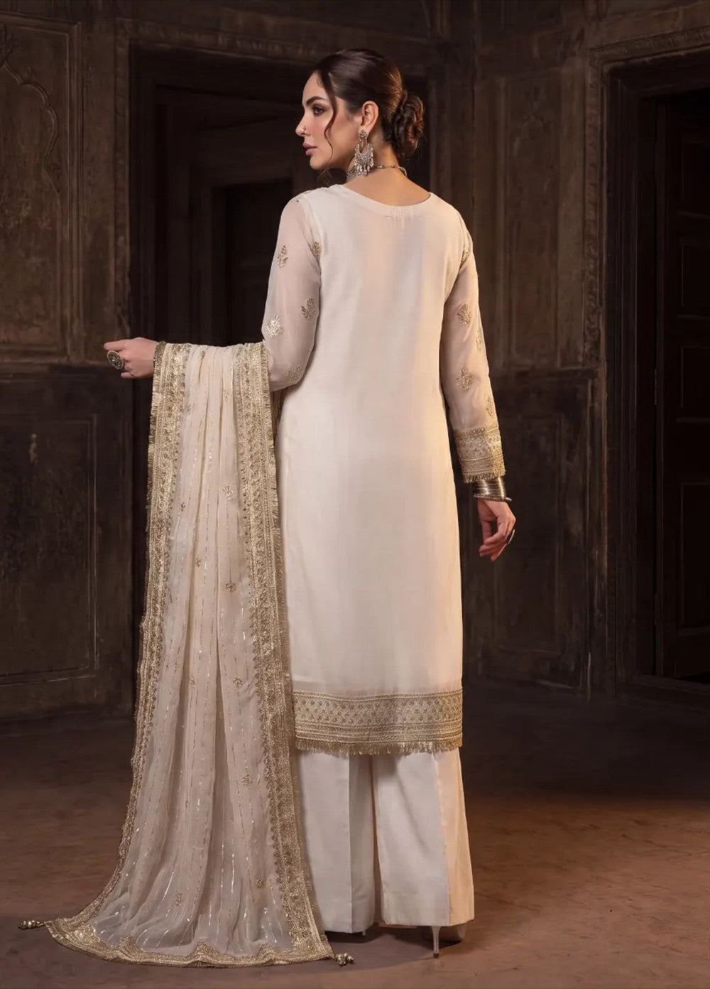 3PC Unstitched Festive Embroidered Suit (SUNS8JI508)