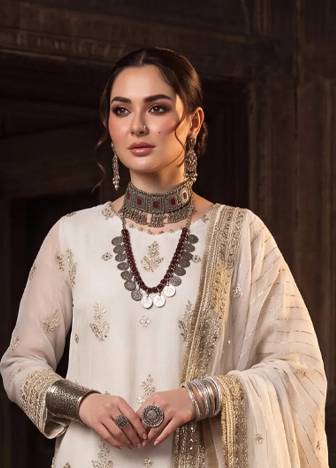 Salitex Unstitched Embroidered Organza 3 Piece Suit SUNS8JI508 Festive Collection