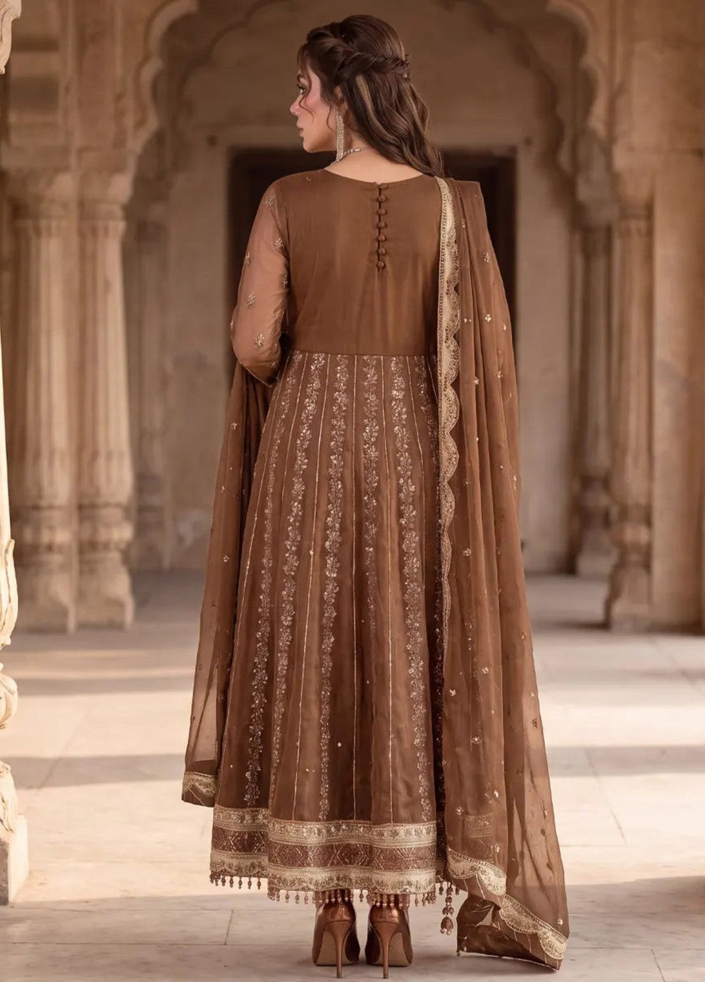 Salitex Unstitched Embroidered Net 3 Piece Suit SUNS8JI518 - Festive Collection