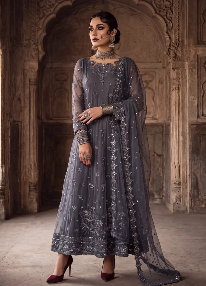 Salitex Unstitched Embroidered Net 3 Piece Suit SUNS8JI523 - Festive Collection