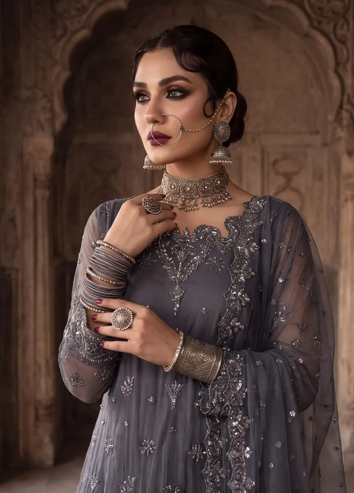 Salitex Unstitched Embroidered Net 3 Piece Suit SUNS8JI523 Festive Collection
