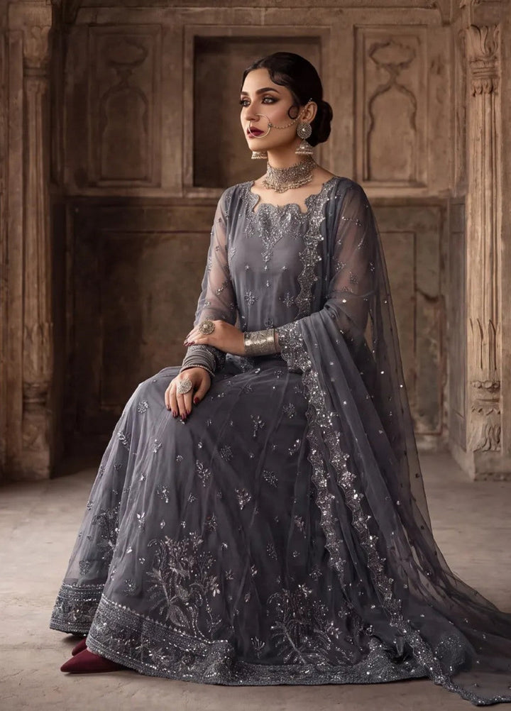 Salitex Unstitched Embroidered Net 3 Piece Suit SUNS8JI523 - Festive Collection