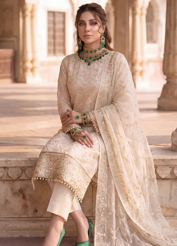 Salitex Unstitched Embroidered Cotton Net 3 Piece Suit SUNS8JI503 - Festive Collection
