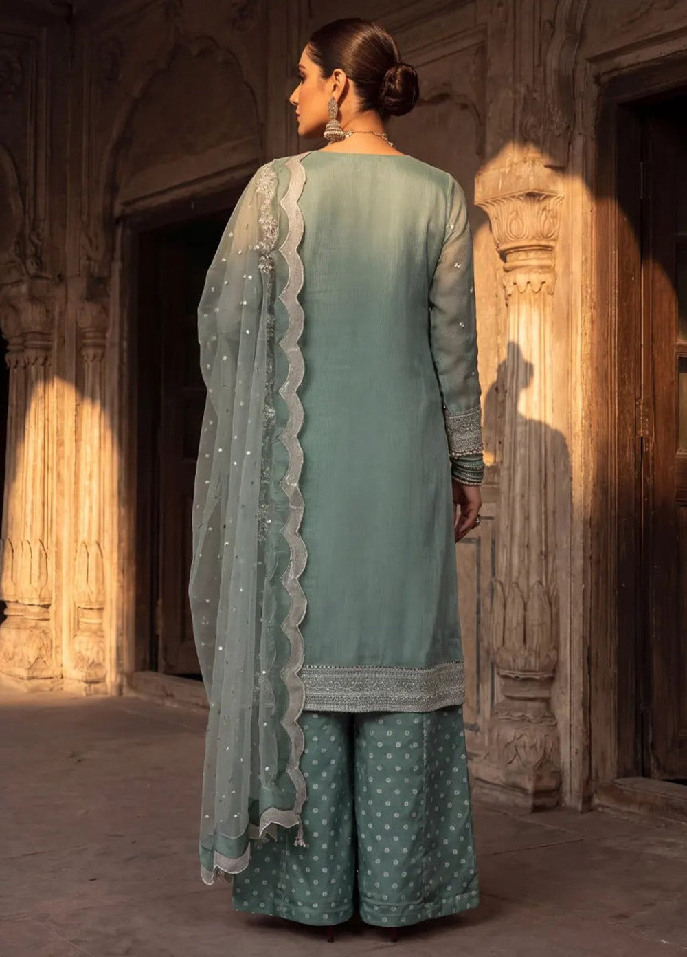 Salitex Unstitched Embroidered Khaadi Net 3 Piece Suit SUNS8JI516 - Festive Collection