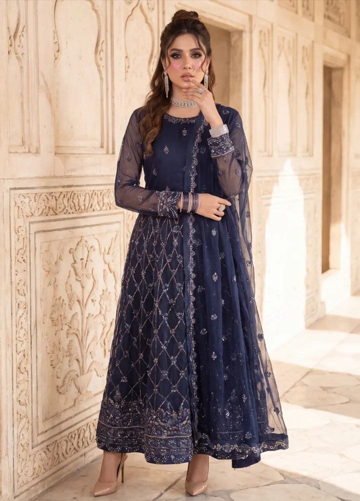 Salitex Unstitched Embroidered Net 3 Piece Suit SUNS8JI521 Festive Collection