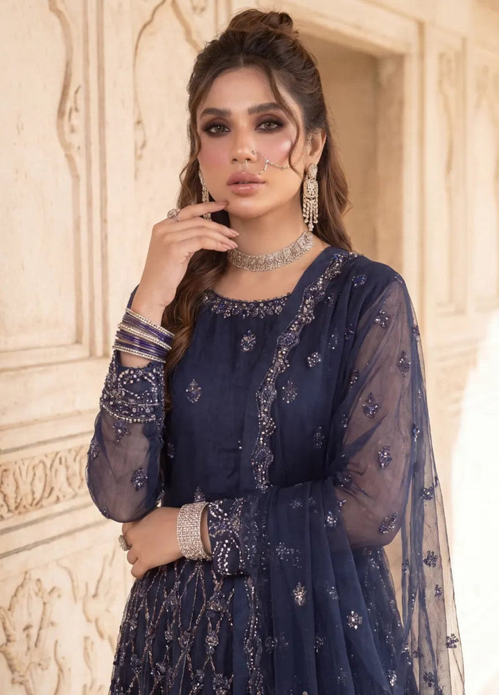 Salitex Unstitched Embroidered Net 3 Piece Suit SUNS8JI521 - Festive Collection