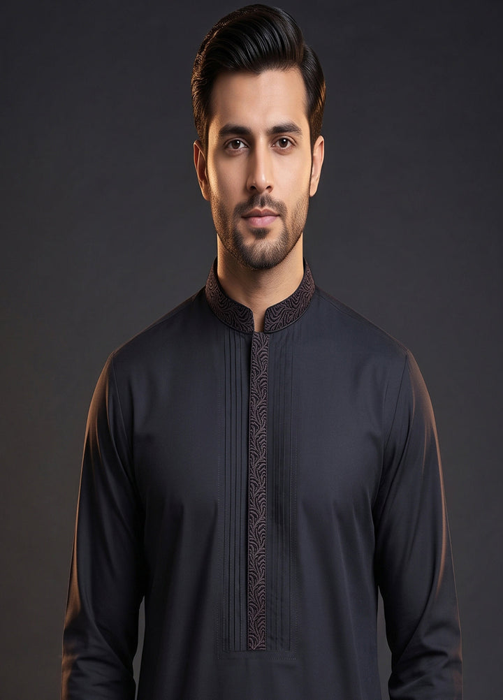 Kari Gari by Fabrich Mens Unstitched Embroidered Wash N Wear 2 Piece Suit FAB-9847 Casual Collection