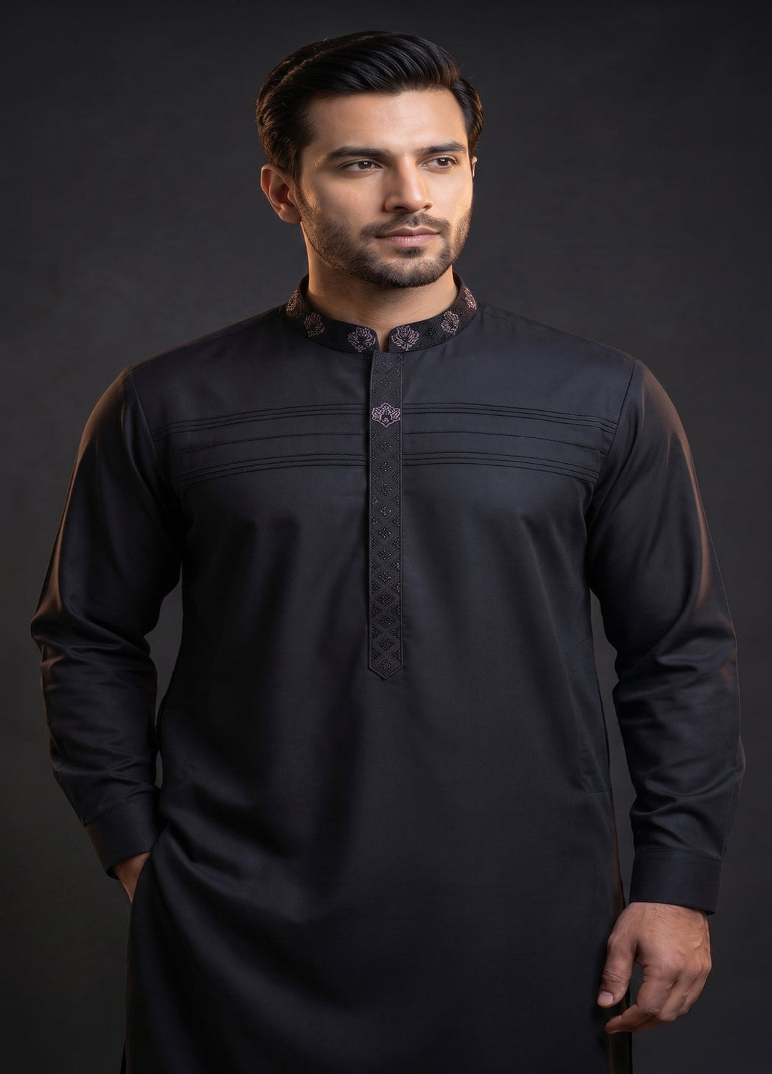 Kari Gari by Fabrich Mens Unstitched Embroidered Wash N Wear 2 Piece Suit FAB-9925 Casual Collection