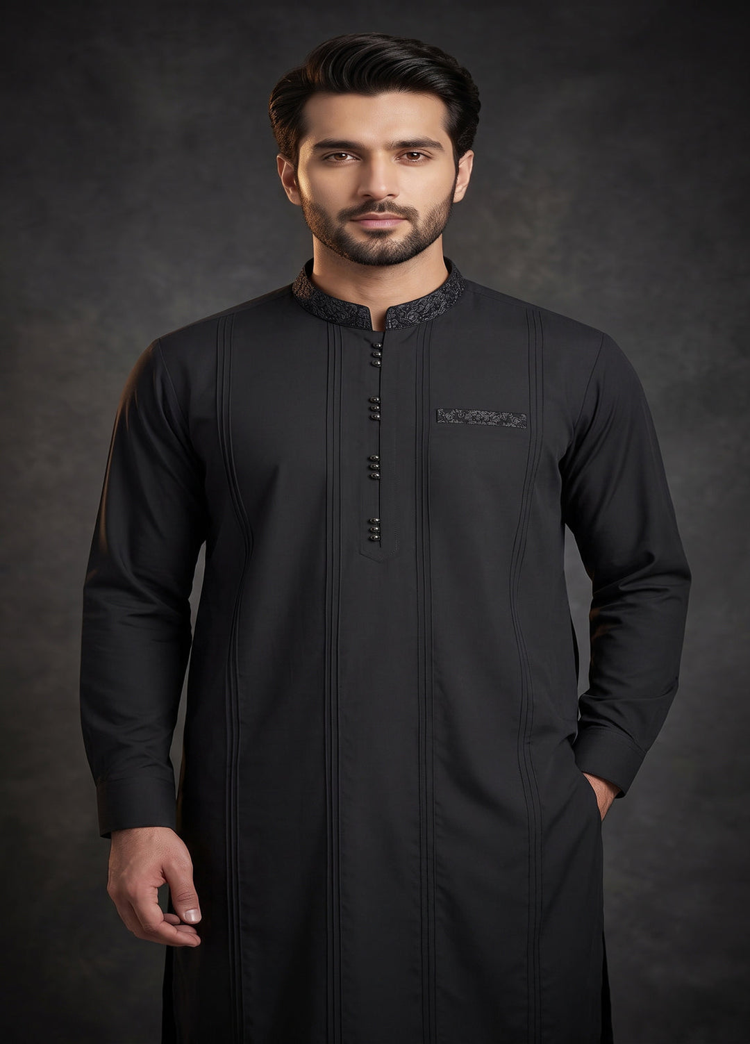 Kari Gari by Fabrich Mens Unstitched Embroidered Wash N Wear 2 Piece Suit FAB-9982 Casual Collection