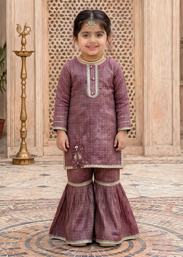 Modest Girls RTW Printed Mesuri 3 Piece Suit 11420 Magenta Festive Collection