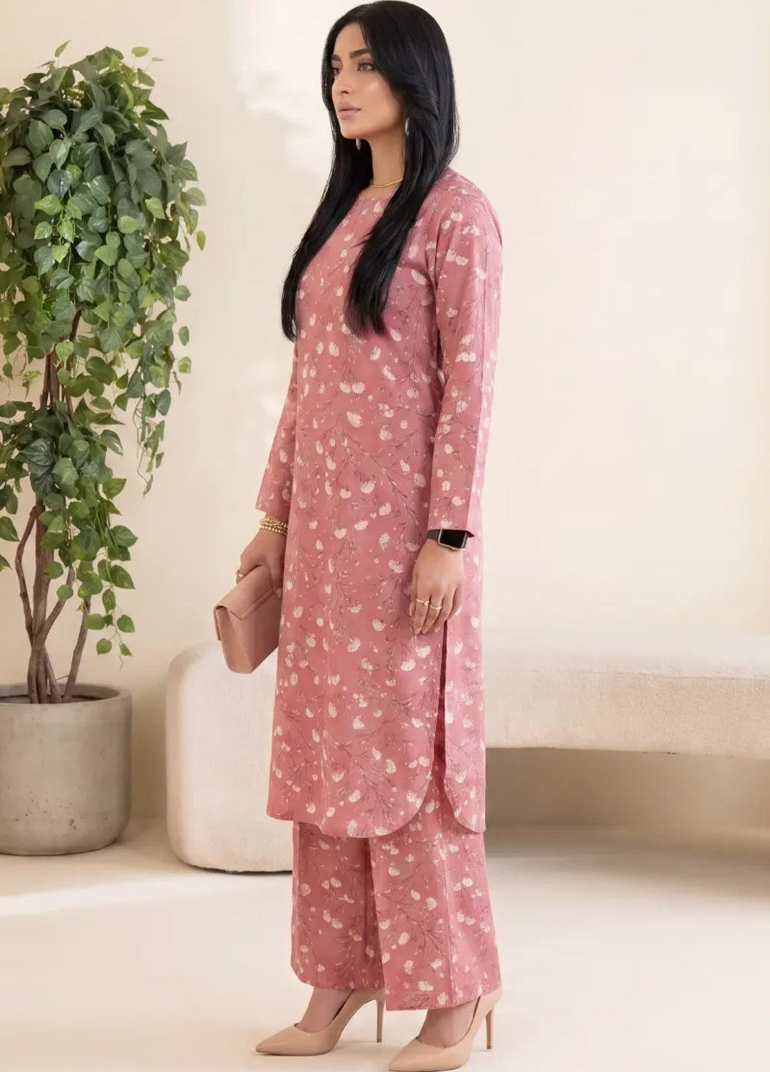 2PC Unstitched Printed Lawn Suit ( SUNS82AG2046)
