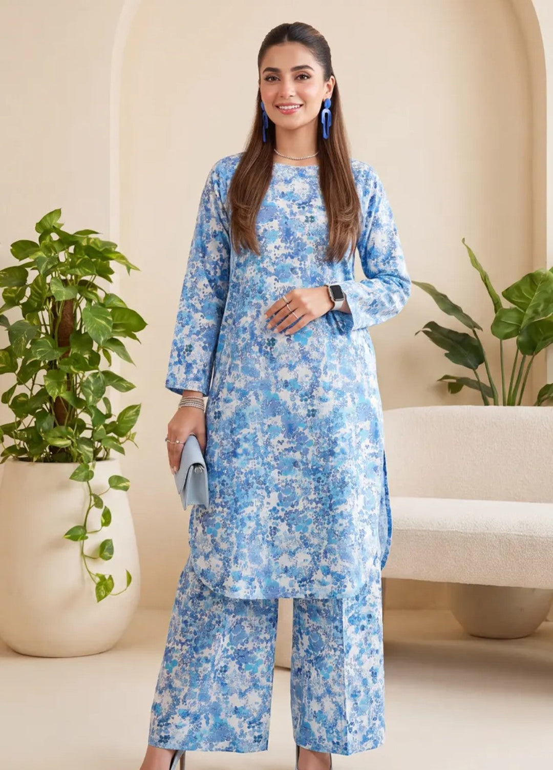 Salitex Unstitched Printed Lawn 2 Piece Suit SUNS82AG2049 Casual Collection