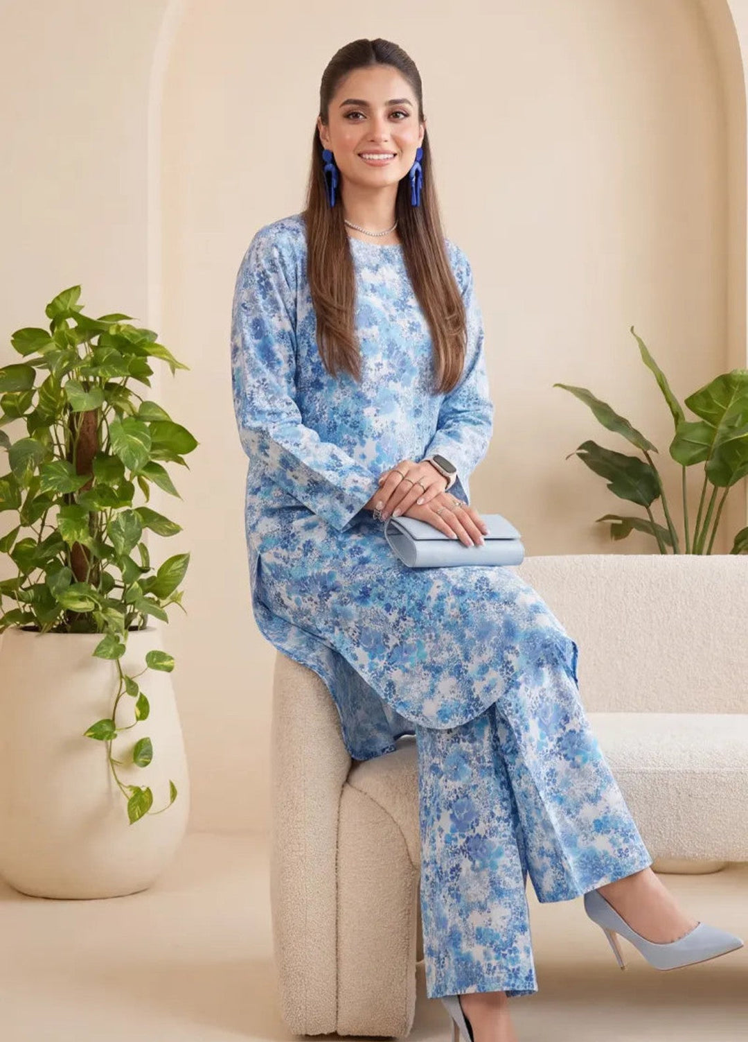 Salitex Unstitched Printed Lawn 2 Piece Suit SUNS82AG2049 Casual Collection
