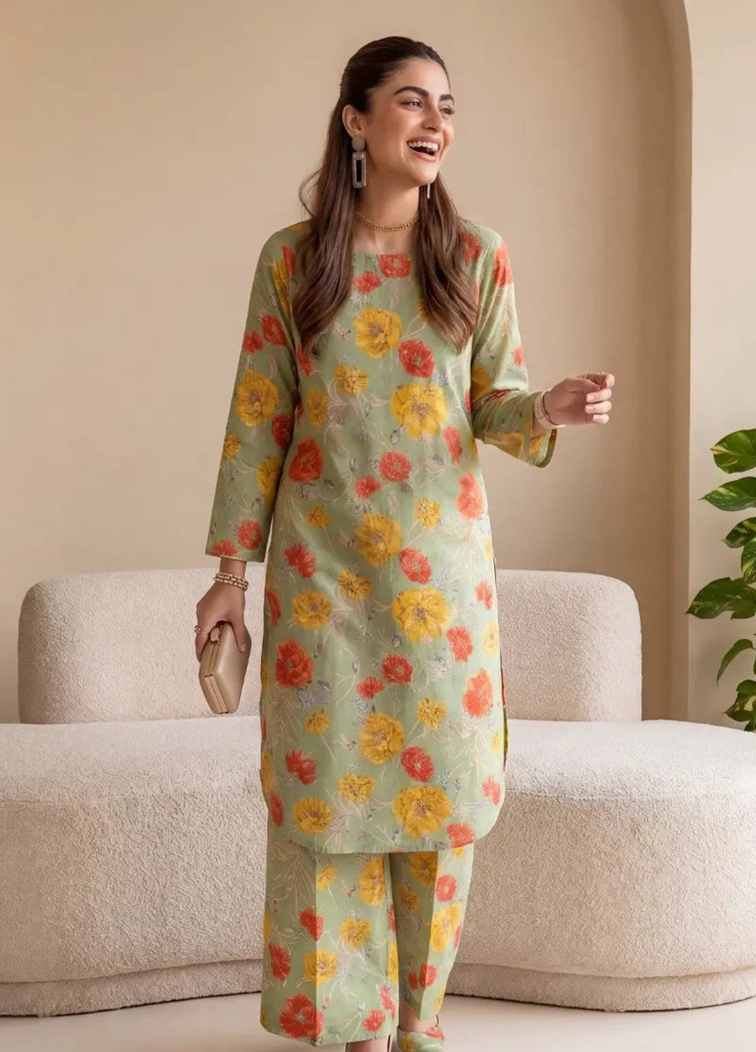 Salitex Unstitched Printed Lawn 2 Piece Suit SUNS82AG2053 Casual Collection