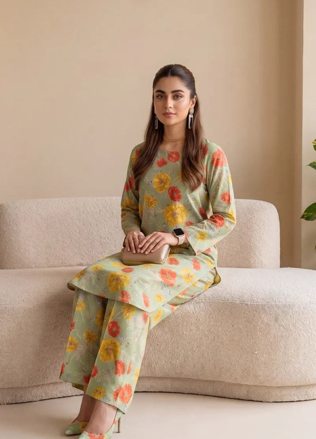 Salitex Unstitched Printed Lawn 2 Piece Suit SUNS82AG2053 Casual Collection
