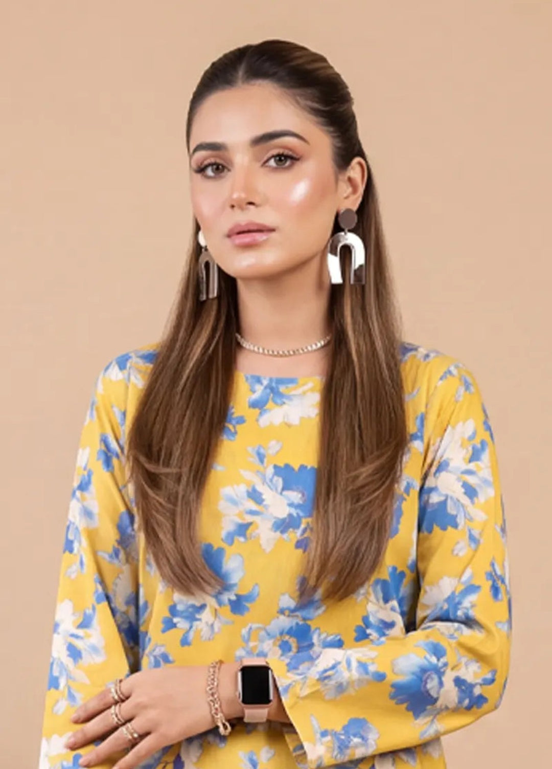 2PC Unstitched Printed Lawn Suit ( SUNS82AG2054)
