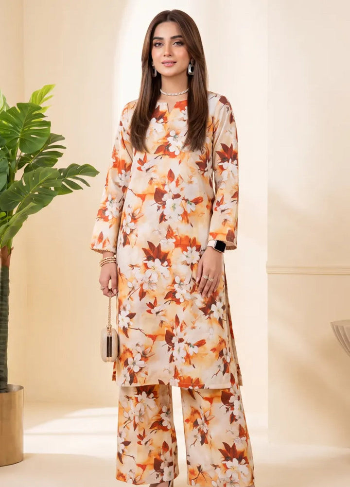 2PC Unstitched Printed Lawn Suit ( SUNS82AG2055)