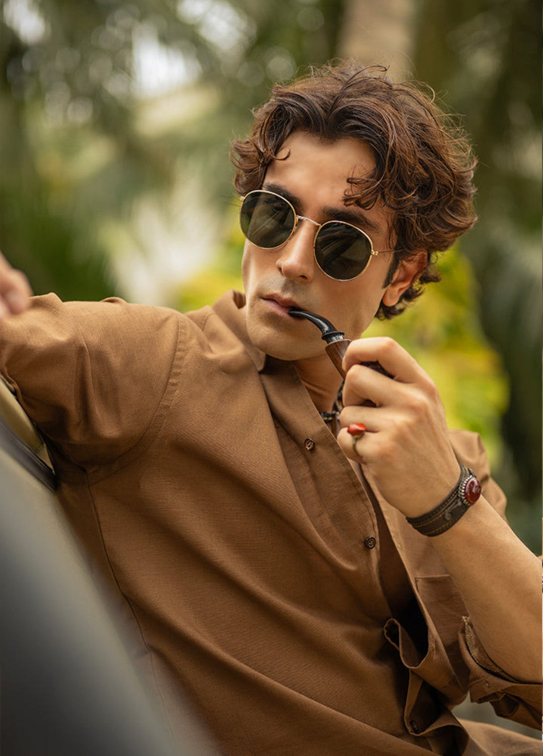 Stylish Garments Mens RTW Solids Linen Co-Ord Sets Suit Camel Brown Casual Collection