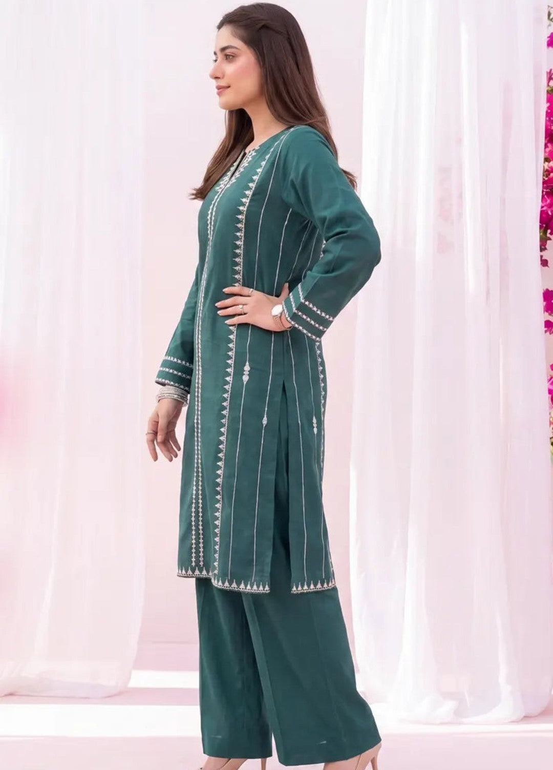 Salitex Women RTW Embroidered Khaadi Net 1 Piece SS26L1PEL036 Casual Collection