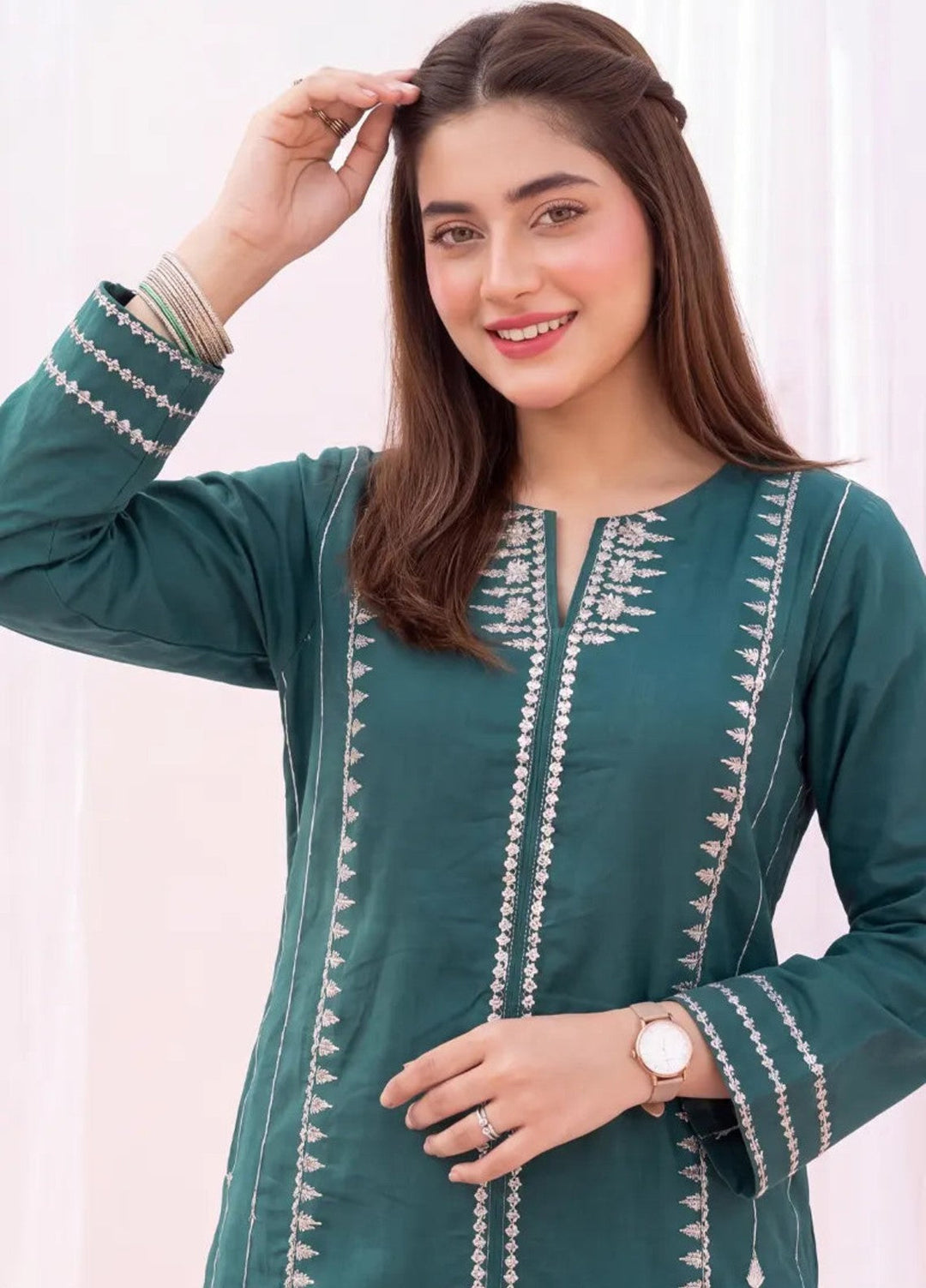 Salitex Women RTW Embroidered Khaadi Net 1 Piece Suit SS26L1PEL036 Casual Collection