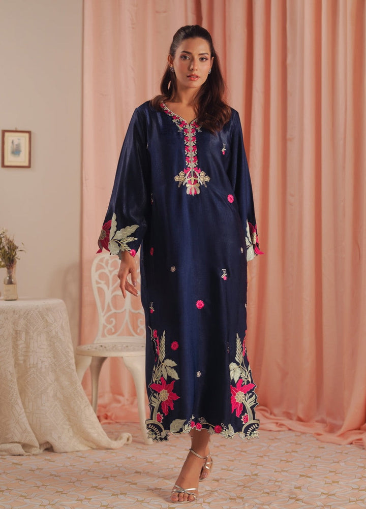 Sprinkles Women RTW Embroidered Suede 1 Piece Suit Deep Petal Summer Collection