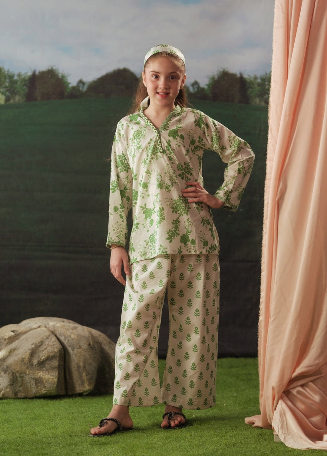 Sprinkles Girls RTW Printed Cotton 2 Piece Suit Playful Sprout Summer Collection