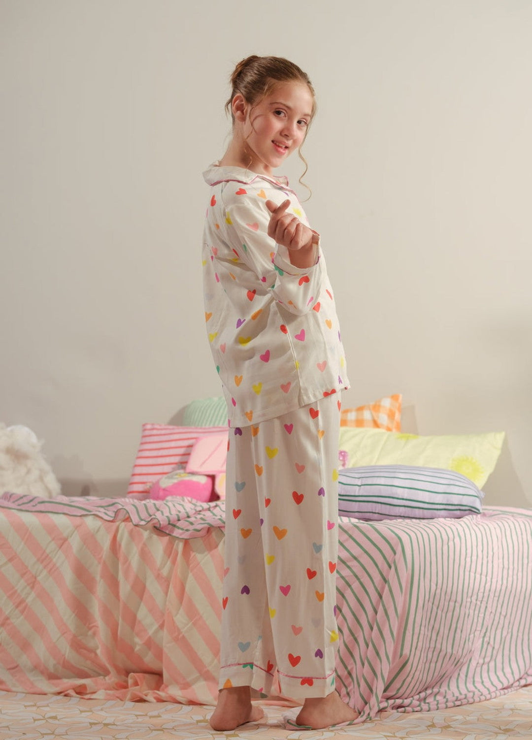 Sprinkles Girls RTW Printed Viscose 2 Piece Suit Candy Heart Summer Collection