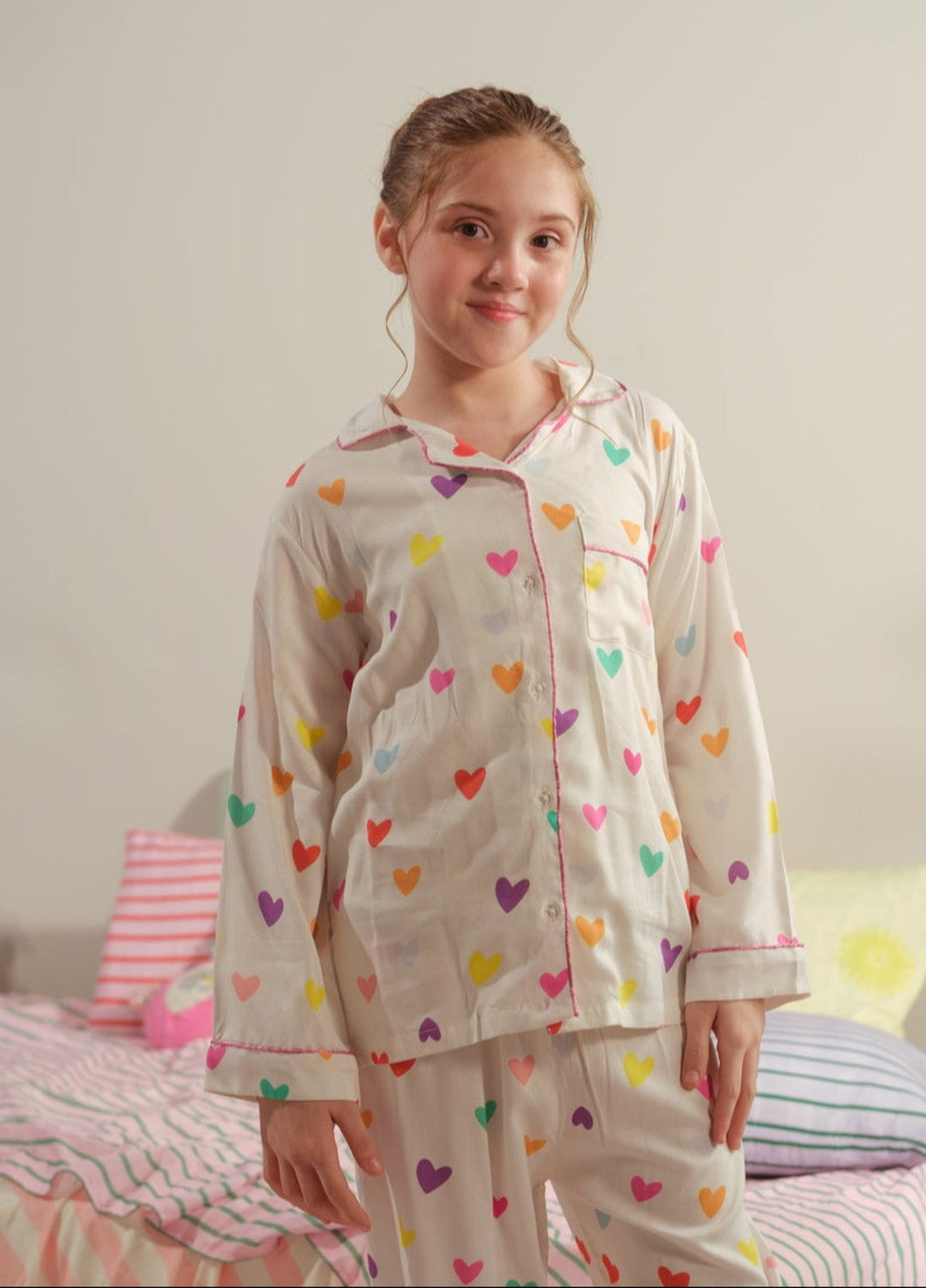Sprinkles Girls RTW Printed Viscose 2 Piece Suit Candy Heart Summer Collection