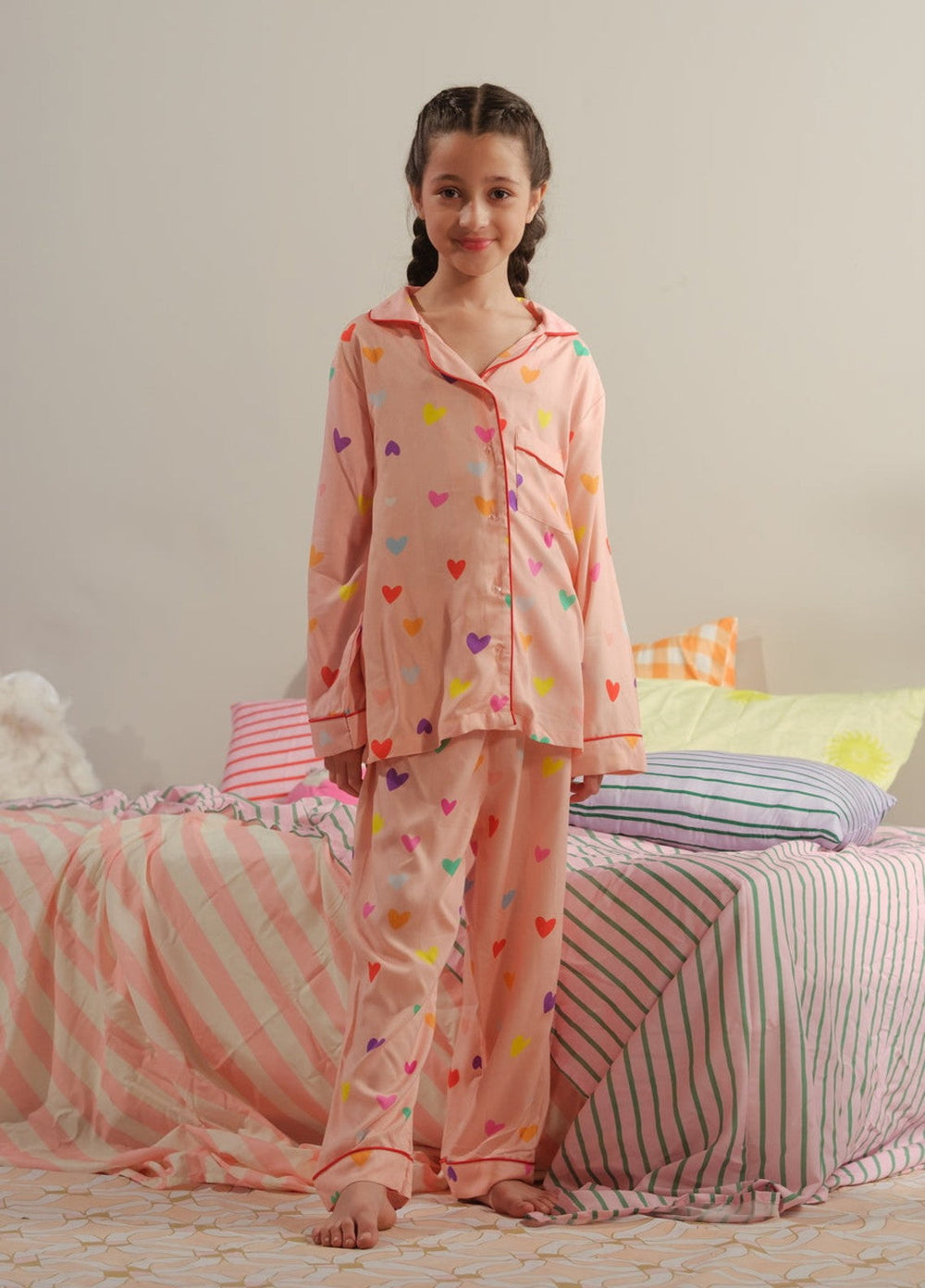 Sprinkles Girls RTW Printed Viscose 2 Piece Suit Rosy Slumber Summer Collection