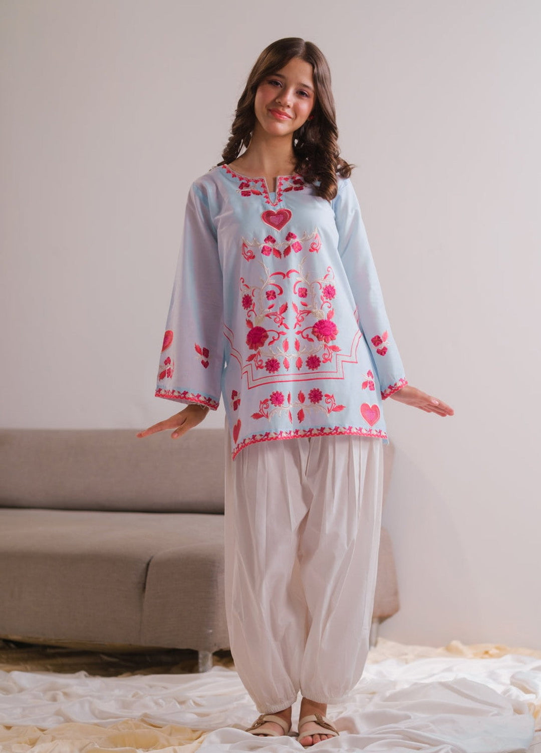 Sprinkles Girls RTW Embroidered Cotton 1 Piece Suit Roseveil Top Summer Collection