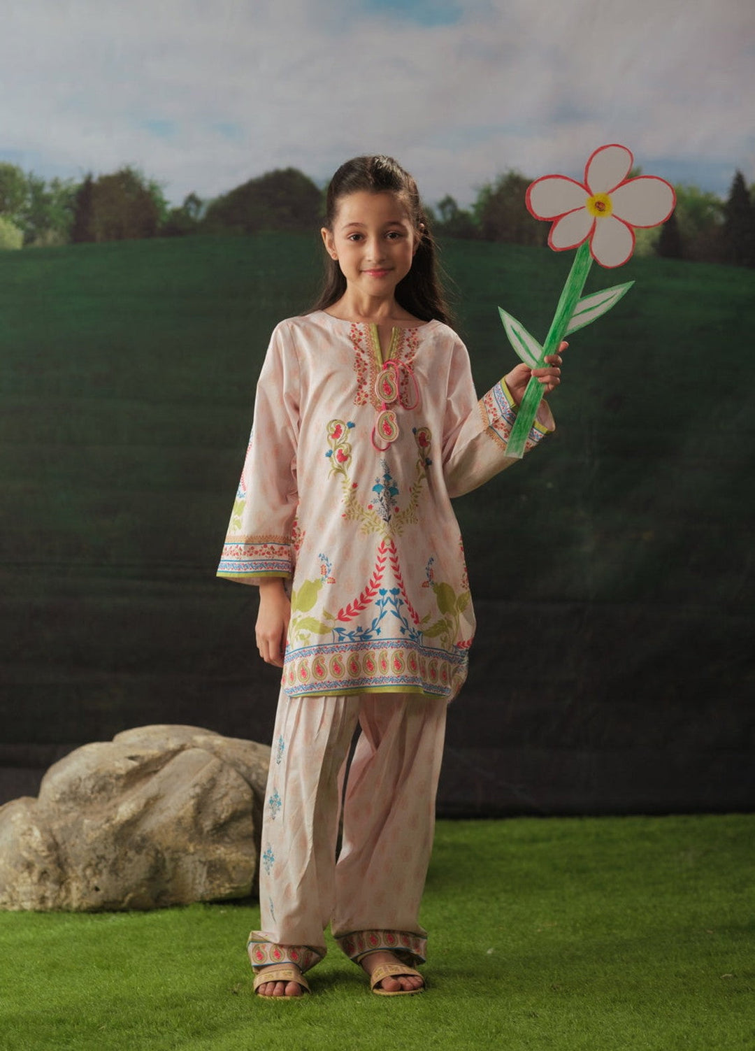 Sprinkles Girls RTW Printed Cotton 2 Piece Suit Spring Blush Summer Collection