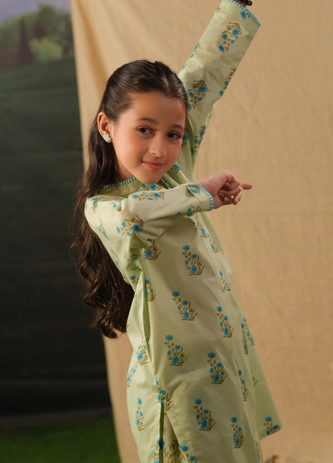Sprinkles Girls RTW Printed Cotton 2 Piece Suit Bluebell Whisp Summer Collection