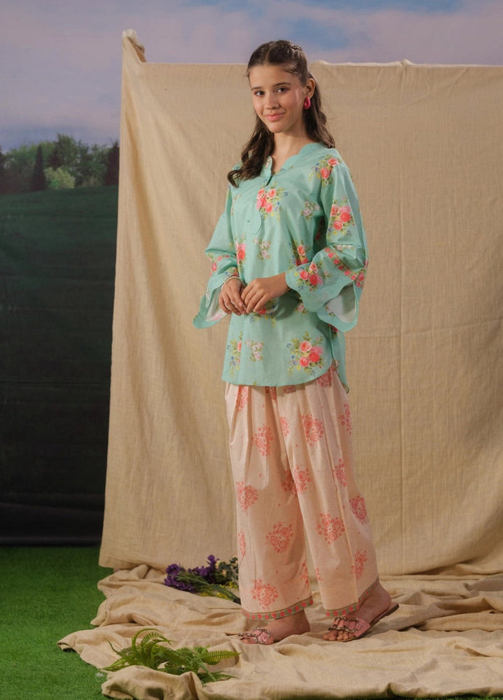 Sprinkles Girls RTW Printed Cotton 2 Piece Suit Garden Blush Summer Collection