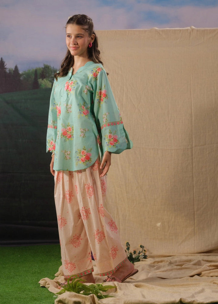 Sprinkles Girls RTW Printed Cotton 2 Piece Suit Garden Blush Summer Collection
